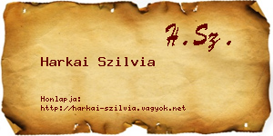 Harkai Szilvia névjegykártya